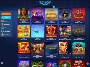 SlotWolf Casino software screenshot