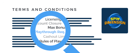 Spin Dimension Casino Terms