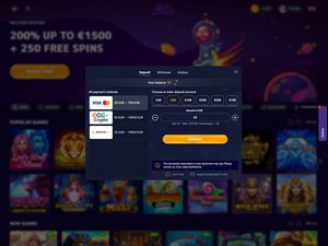 SpinSpirit Casino cashier screenshot