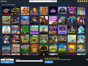 Spin Dimension Casino software screenshot