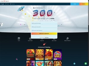 Spinfinity Casino website screenshot