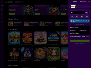 Spinmama Casino cashier screenshot