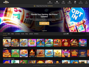 Spin Palace Casino website screenshot