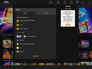 Spin Palace Casino cashier screenshot