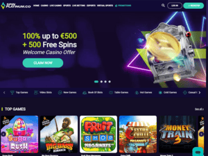 Spin Platinum Casino website screenshot