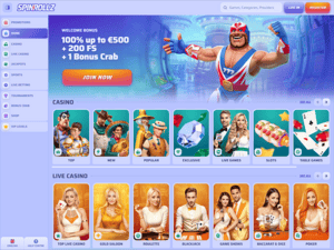 Spinrollz Casino website screenshot