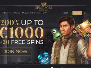 Split Aces Casino website screenshot