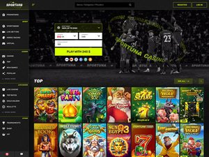 Sportuna Casino website screenshot