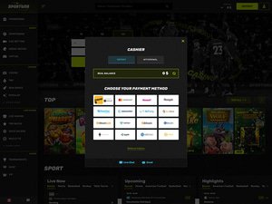 Sportuna Casino cashier screenshot