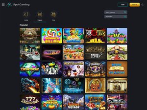Spot Gaming Casino software screenshot