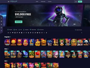 Stellar Spins Casino website screenshot