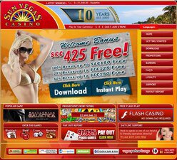 Sunvegas Casino website screenshot