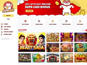 Supacasi Casino website screenshot