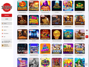 Sushi Casino software screenshot
