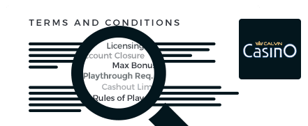 Calvin Casino top 10 terms and conditions