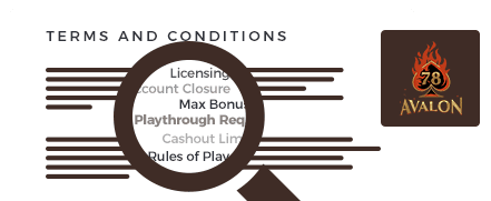 avalon78 casino top 10 terms and conditions