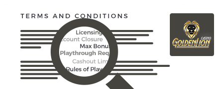 golden lion casino top 10 terms and conditions
