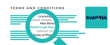 kahuna casino terms