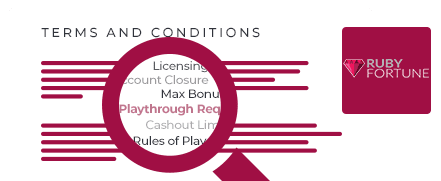 Ruby Fortune Casino terms and conditions