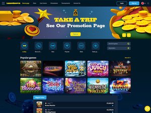 The Lucky Crypto Casino website screenshot