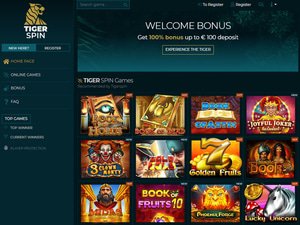 TigerSpin website screenshot