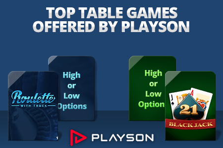 Playson table games