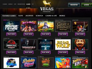 Vegas Paradise Casino software screenshot