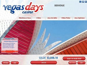 Vegas Days Casino software screenshot
