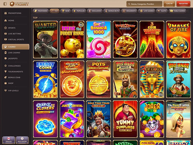 ViciBet Casino games screenshot