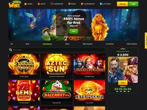 VoodooWins Casino website screenshot