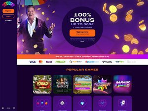 Wheelz Casino website screenshot