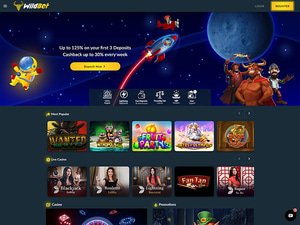 Wildbet Casino website screenshot