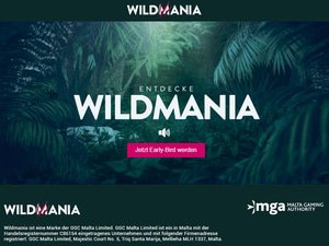 Wildmania website screenshot