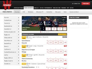 Winamax website screenshot