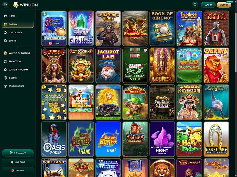 Winlion Casino games screenshot
