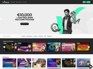 Winner Casino website screenshot
