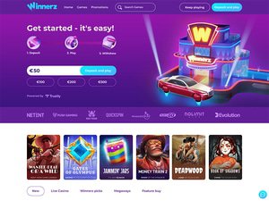 Winnerz Casino website screenshot