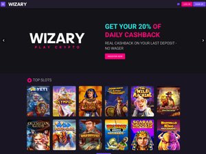 Wizary Casino website screenshot