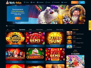Yeti-Win Casino website screenshot