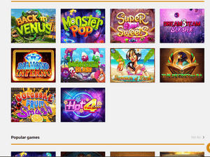 Zev Casino software screenshot