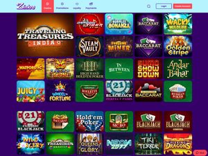 Zinkra Casino software screenshot