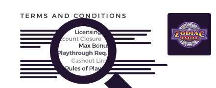 Zodiac Casino Terms