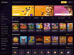 Zoome Casino website screenshot